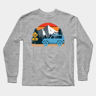 Off-Roading - Mountains and Sunset Long Sleeve T-Shirt